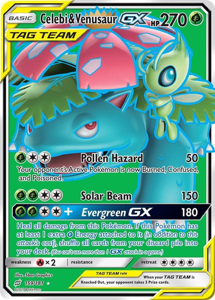 Celebi and Venusaur GX Full Art Basic