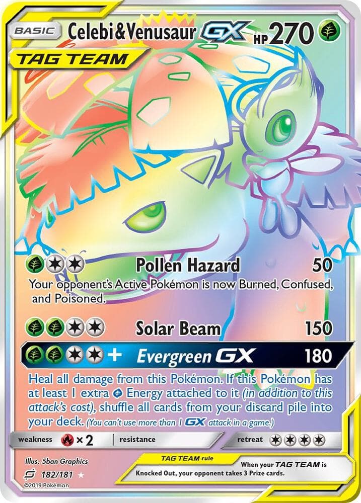 Celebi and Venusaur GX Secret Basic