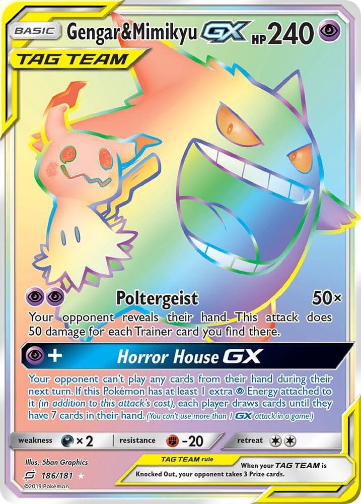 Gengar and Mimikyu GX Secret Basic
