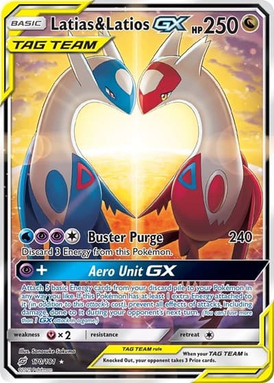 Latias and Latios GX Alternate Full Art card, SM - Team Up (2019)