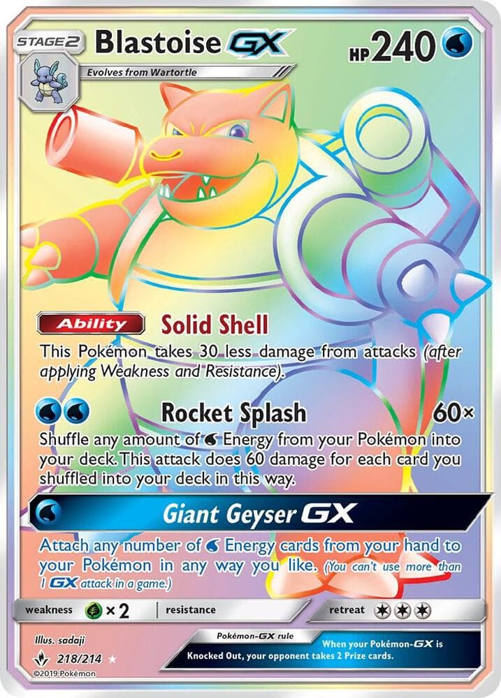 Blastoise GX Secret Stage 2