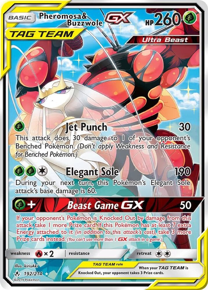 Pheromosa and Buzzwole GX 192 Alternate Full Art Basic