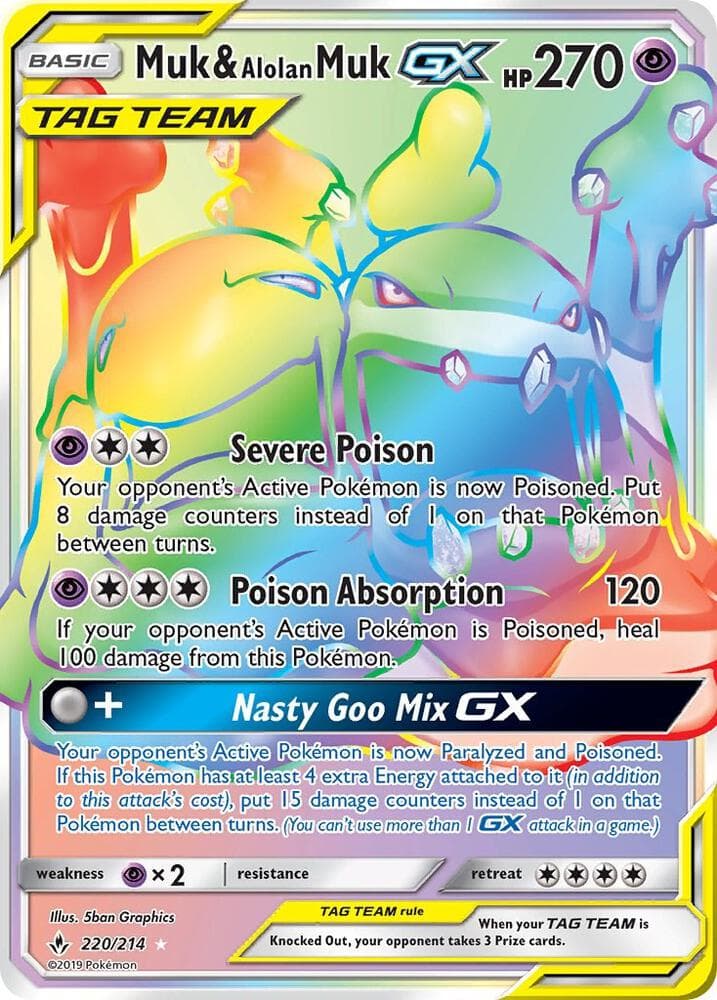 Muk and Alolan Muk GX Secret Basic