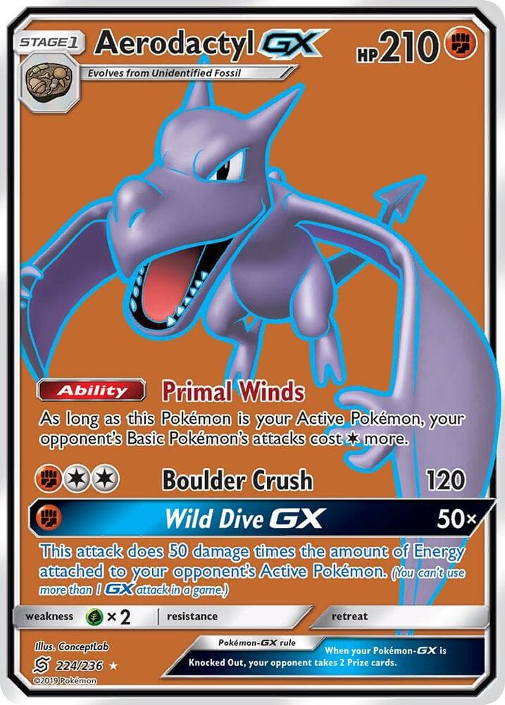 Aerodactyl GX Full Art Stage 1