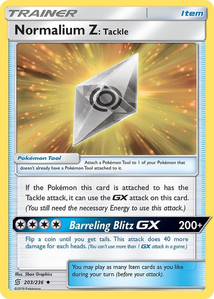 Normalium Z Tackle Pokémon Tool