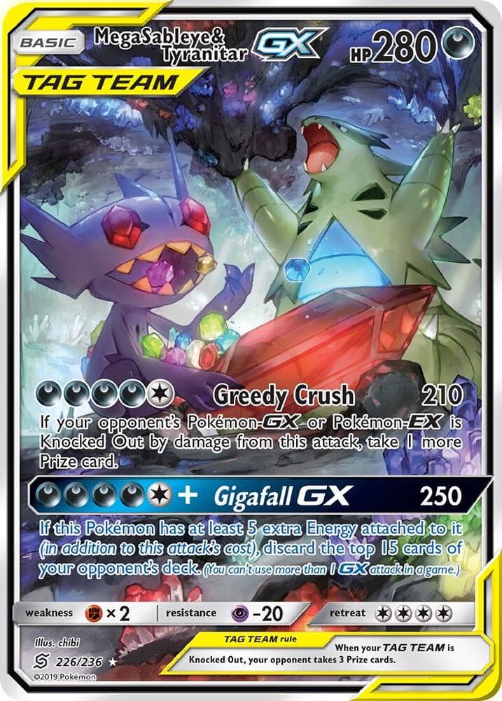 Mega Sableye and Tyranitar GX Alternate Full Art Basic