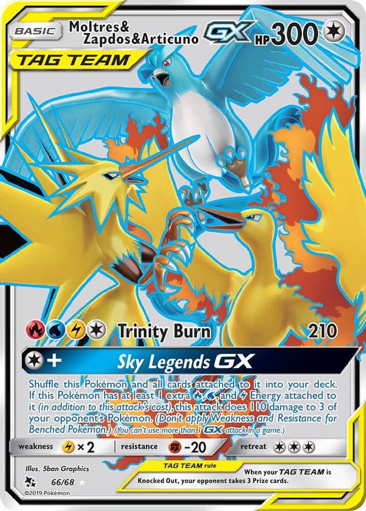 Moltres and Zapdos and Articuno GX Full Art Basic