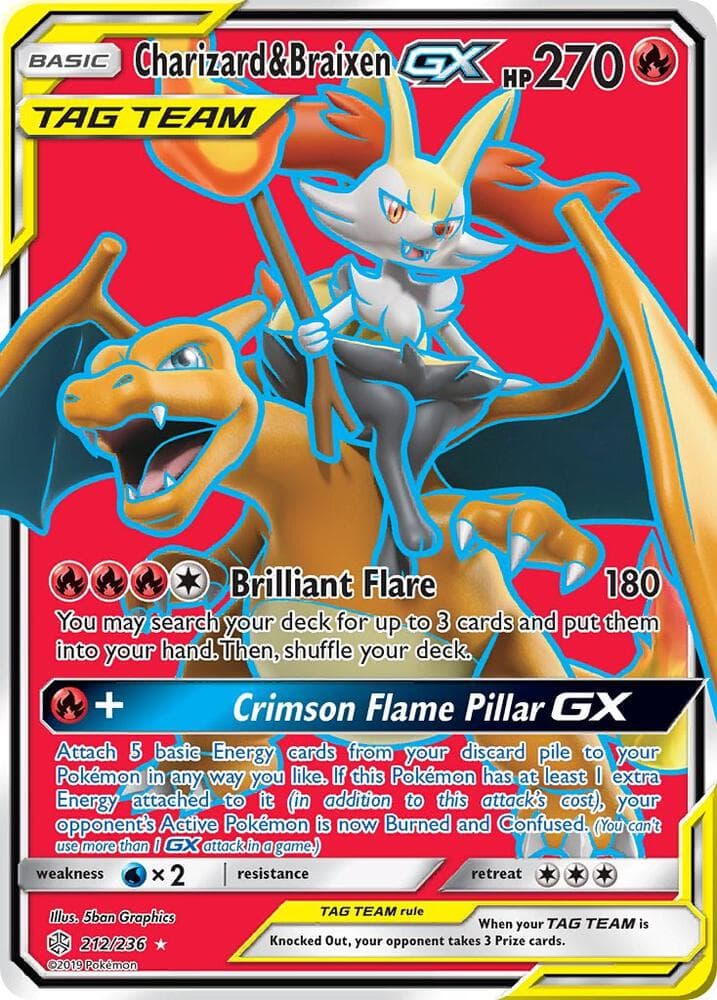 Charizard and Braixen GX Full Art Basic