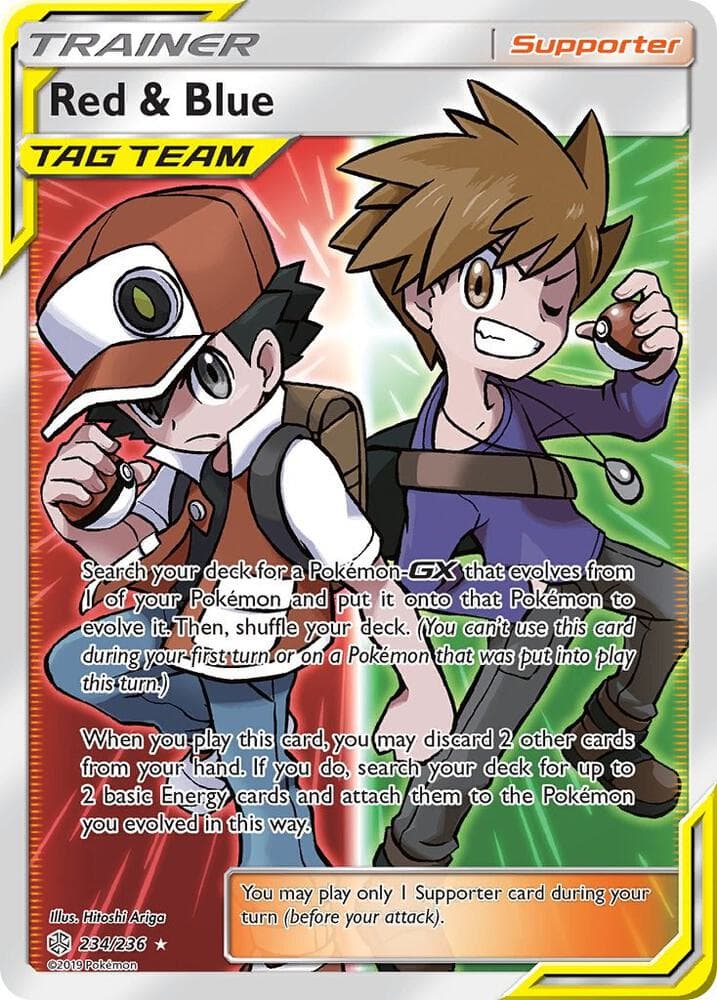 Red and Blue Full Art Supporter · TAG TEAM
