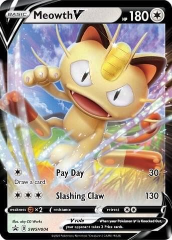 Meowth V SWSH004 Basic