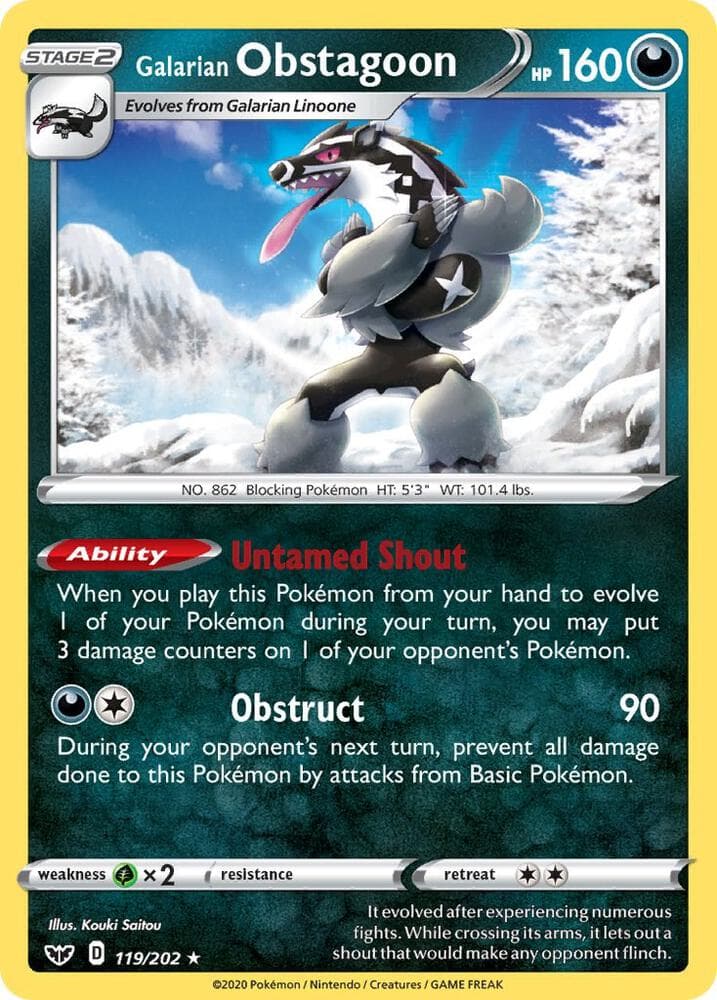 Galarian Obstagoon Stage 1