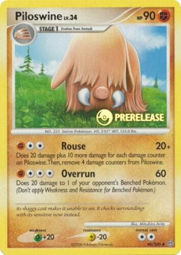 Piloswine 46 100 Prerelease Stage 1
