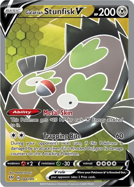 Galarian Stunfisk V Full Art Basic