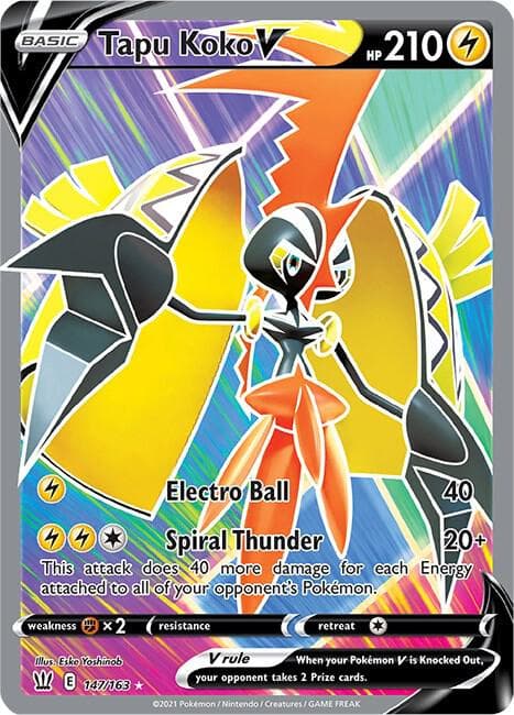 Tapu Koko V Full Art Basic