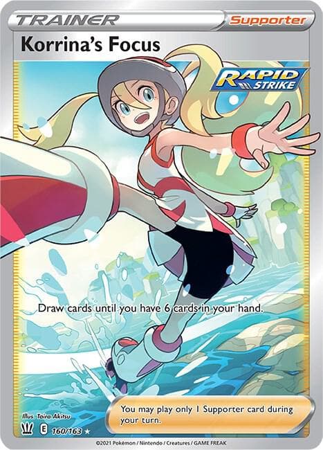 Korrinas Focus Full Art Supporter · Single Strike