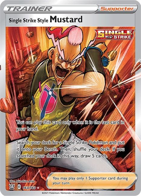 Single Strike Style Mustard Full Art Supporter · Single Strike