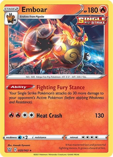Emboar Stage 2 · Single Strike
