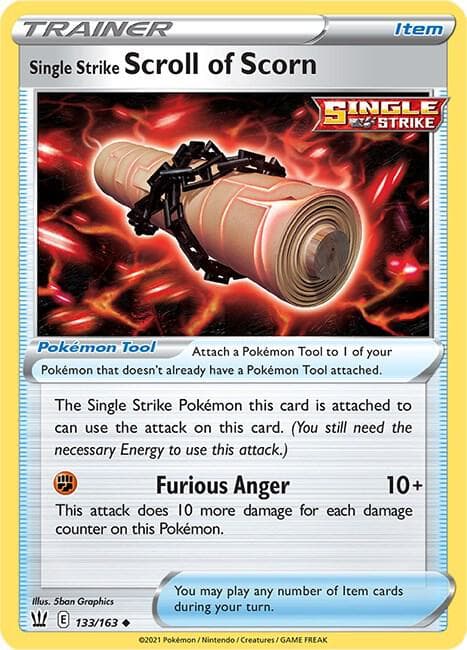 Single Strike Scroll of Scorn Pokémon Tool · Single Strike