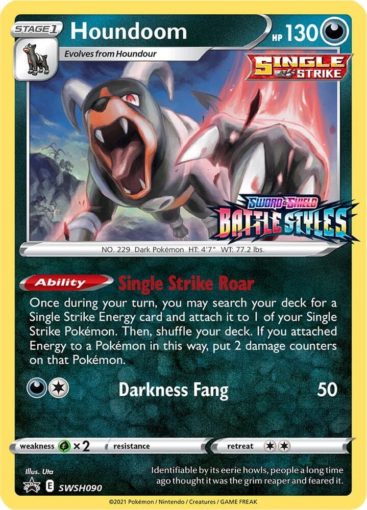 Houndoom SWSH090 Prerelease Stage 1