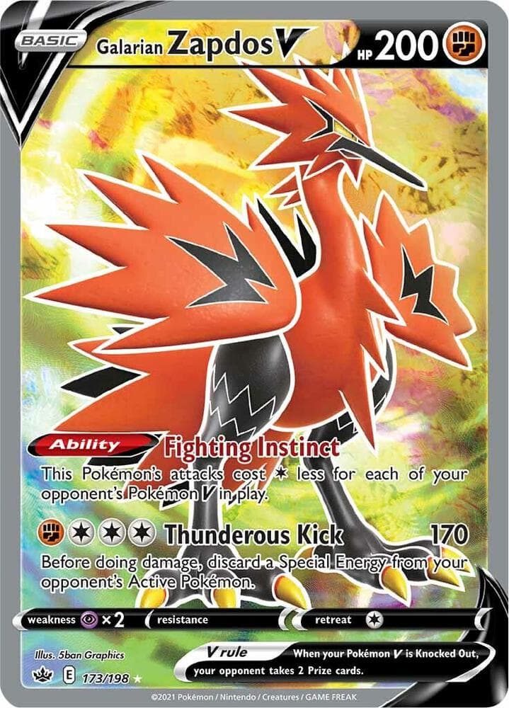 Galarian Zapdos V Full Art Basic