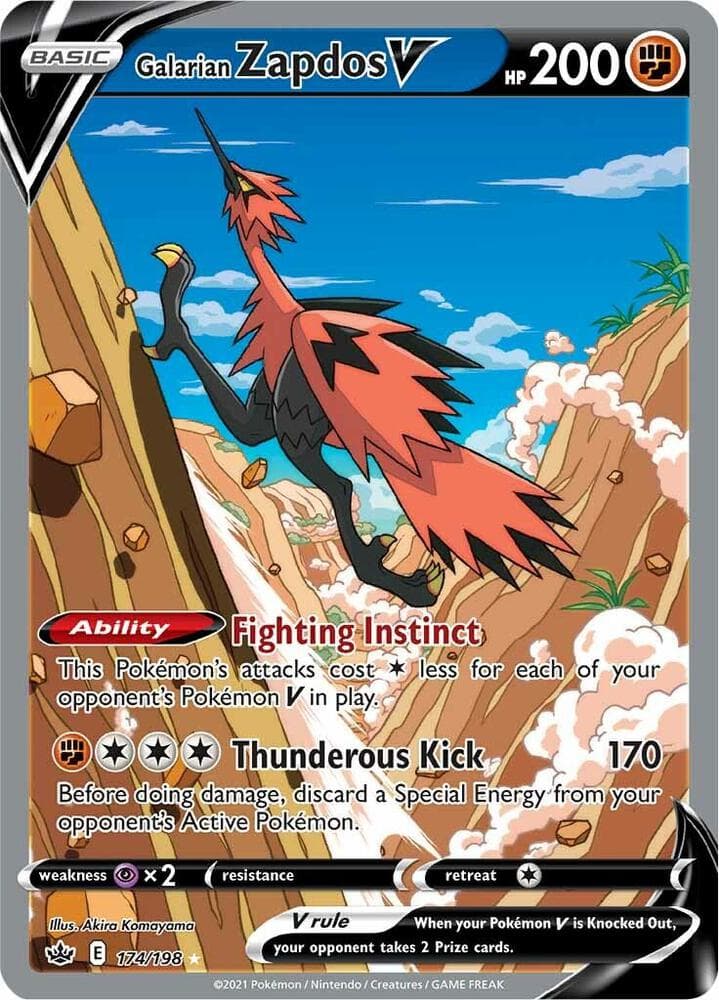 Galarian Zapdos V Alternate Full Art Basic