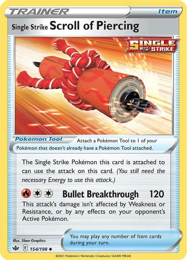 Single Strike Scroll of Piercing Pokémon Tool · Single Strike