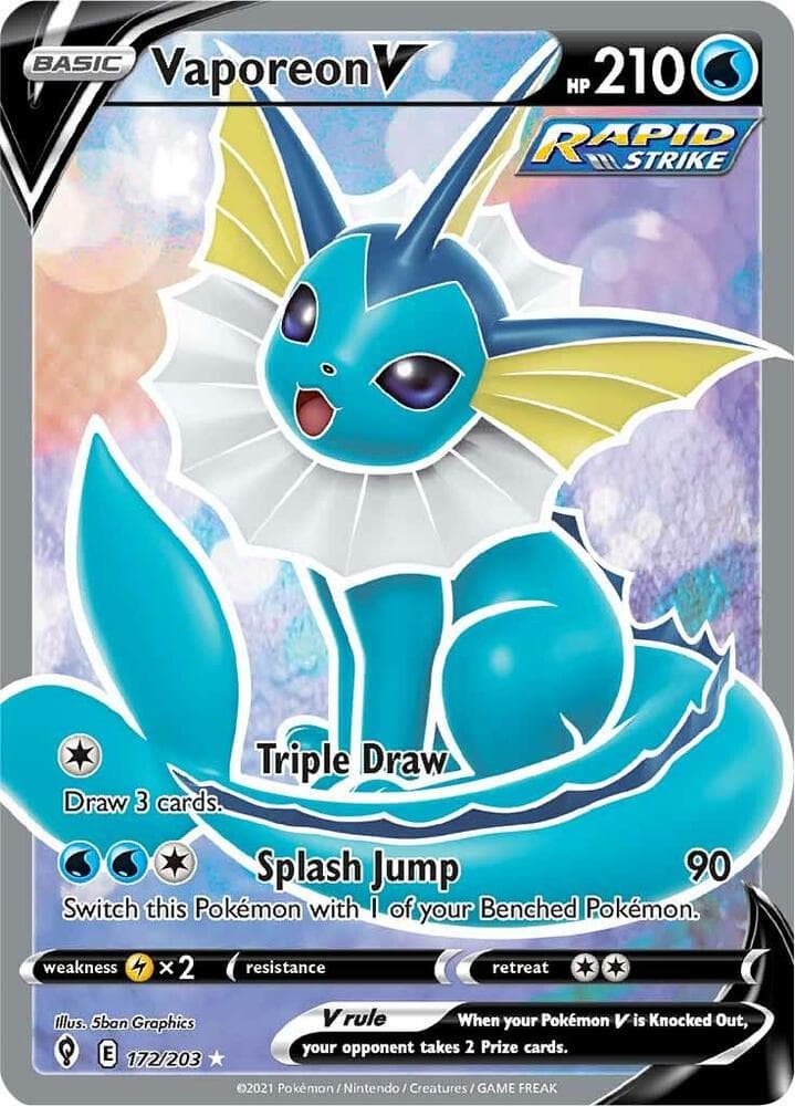 Vaporeon V Full Art Basic