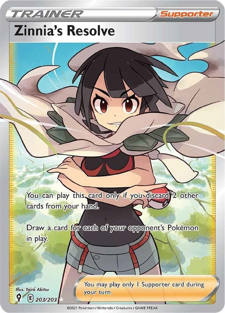 Zinnias Resolve Full Art Supporter