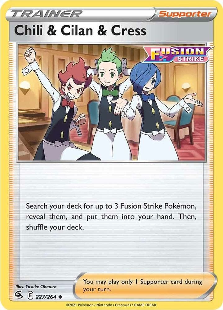 Chili and Cilan and Cress Supporter · Fusion Strike