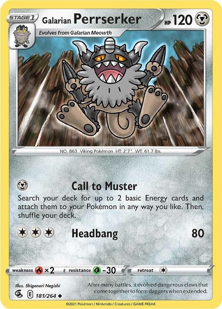Galarian Perrserker Stage 1