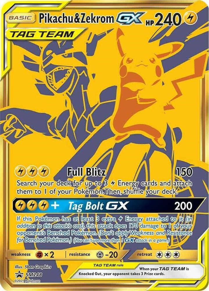 Pikachu and Zekrom GX SM248 Basic