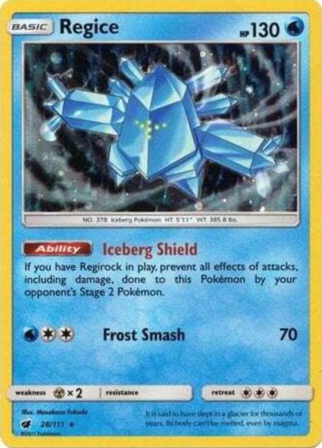 Regice 28 111 Cosmos Holo Basic