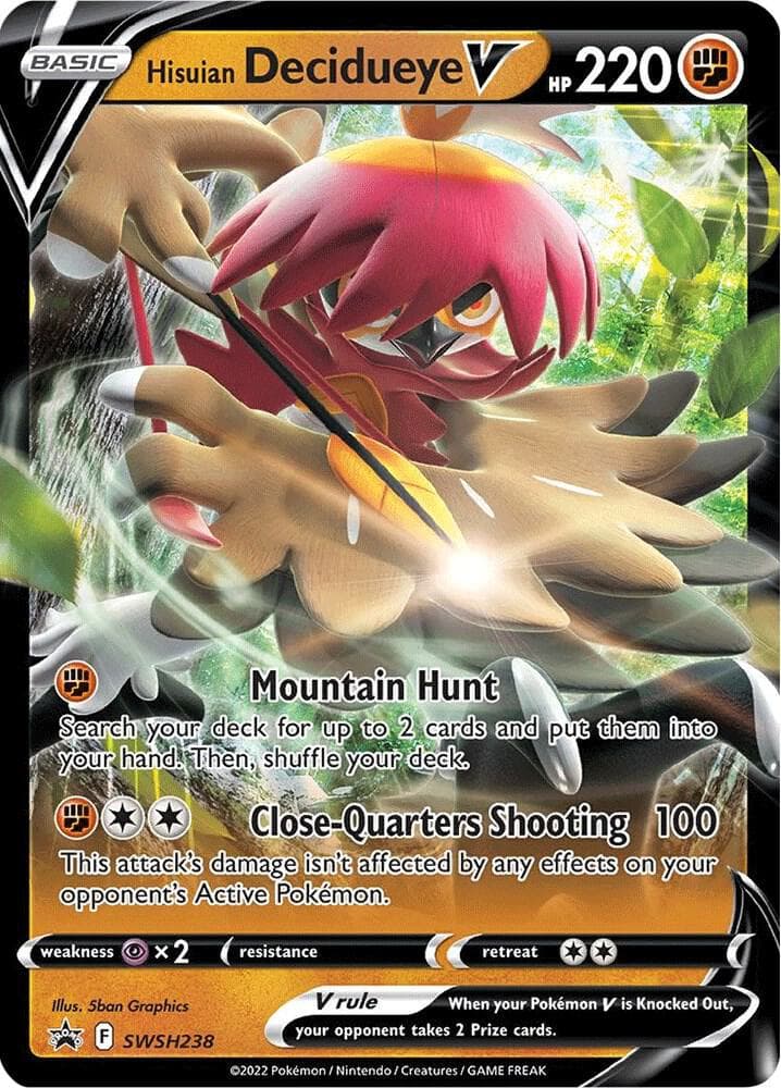 Hisuian Decidueye V SWSH238 Basic
