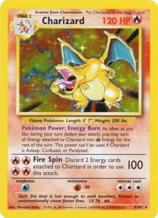 Charizard card, Base Set (1999)