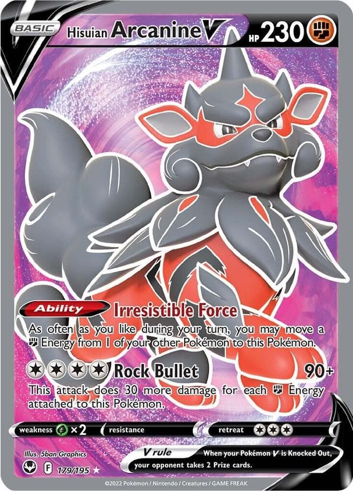 Hisuian Arcanine V Full Art Basic