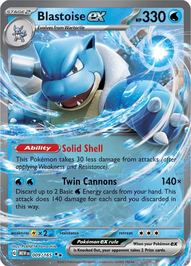 Blastoise ex Stage 2 · ex