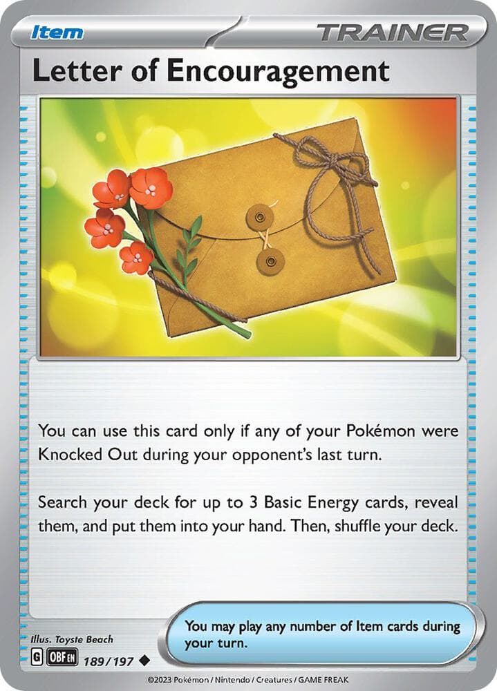 Letter of Encouragement Item