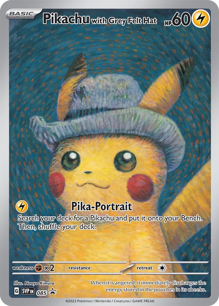 Pikachu with Grey Felt Hat Basic