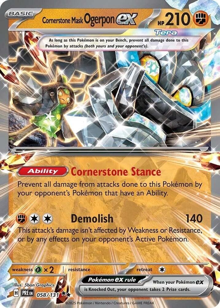 Cornerstone Mask Ogerpon ex Basic · Tera · ex