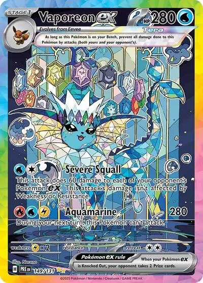 Vaporeon ex card, Prismatic Evolutions