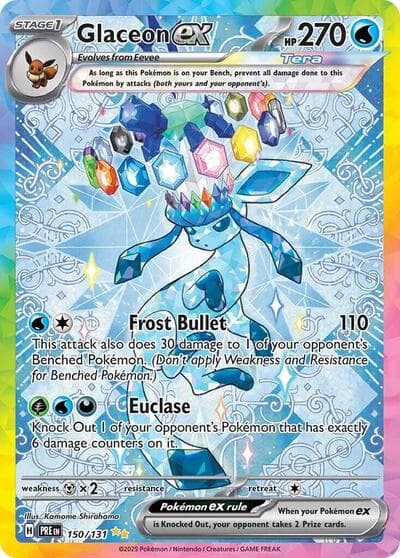 Glaceon ex card, Prismatic Evolutions
