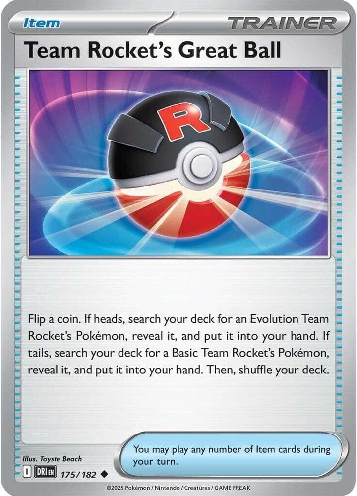 Team Rockets Great Ball Item