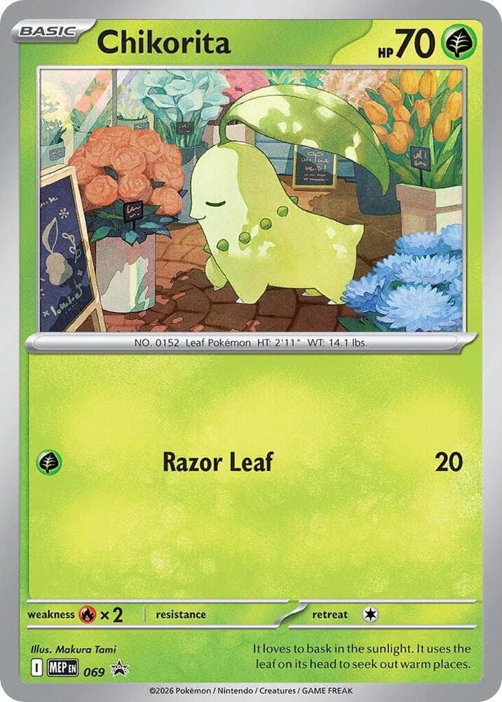 Chikorita Cosmos Holo Basic