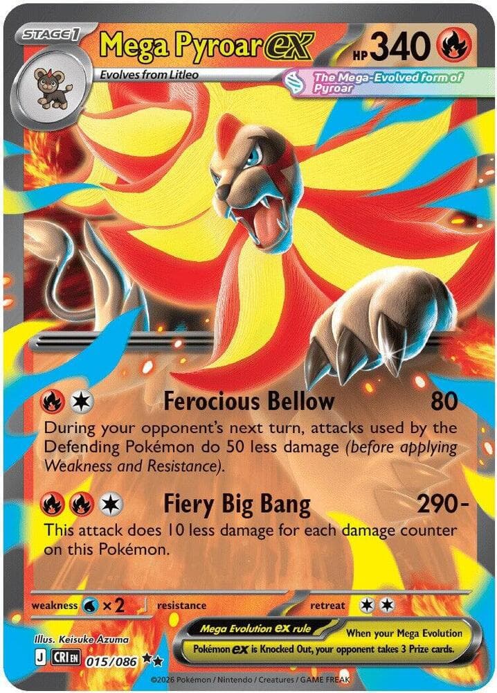 Mega Pyroar ex Stage 1