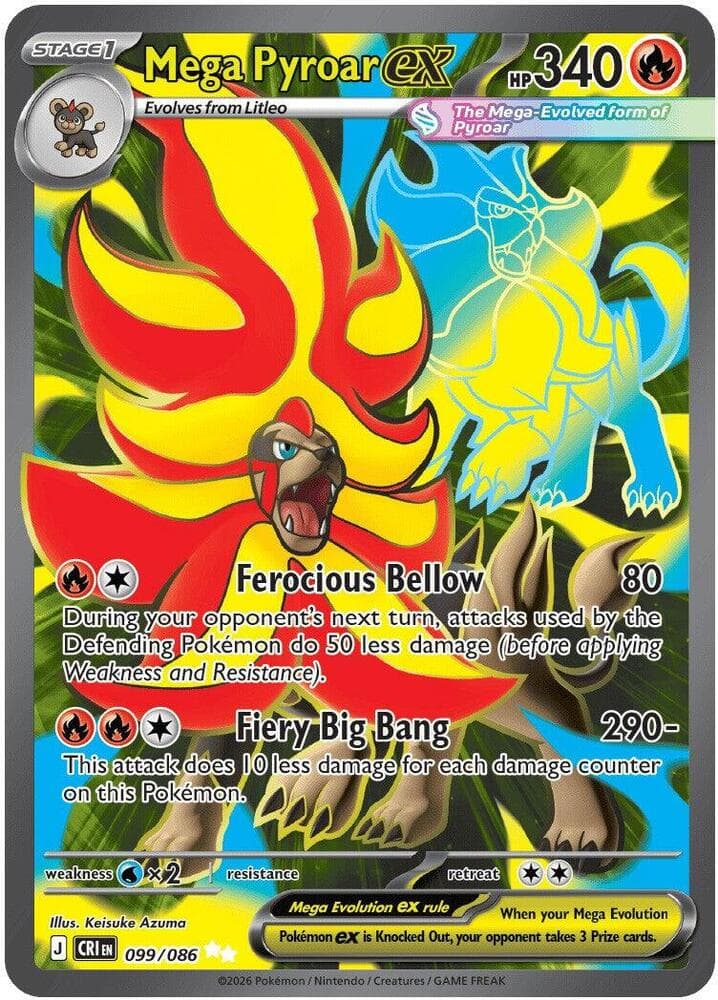 Mega Pyroar ex Stage 1
