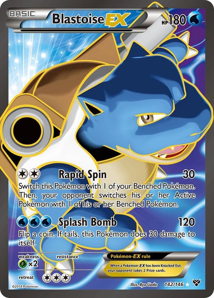 Blastoise EX 142 Full Art Basic