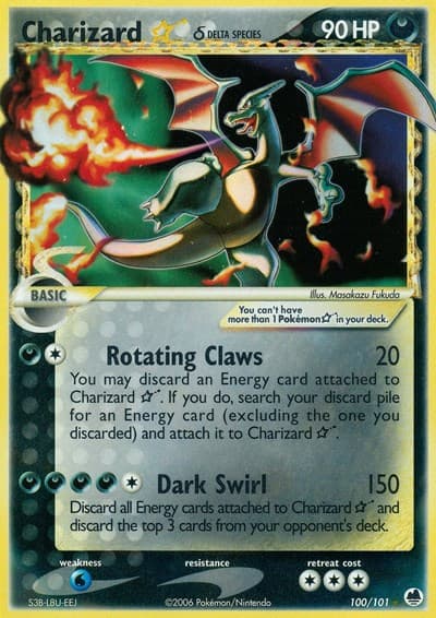 Charizard Star Delta Species card, Dragon Frontiers (2006)