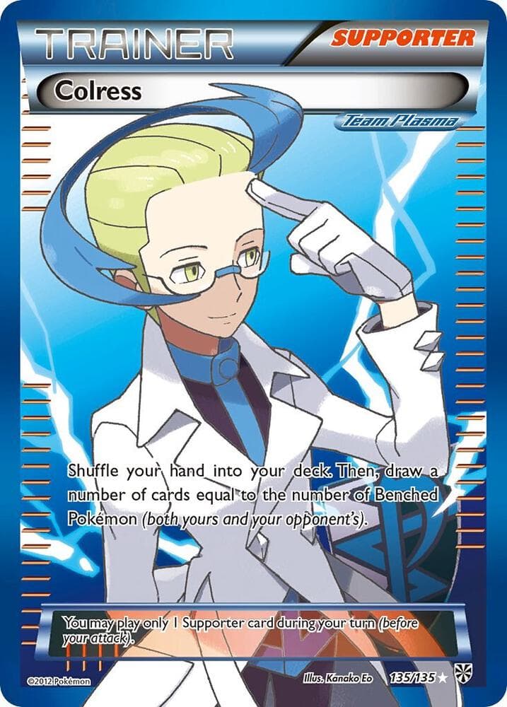 Colress Team Plasma 135 Full Art Supporter · Team Plasma