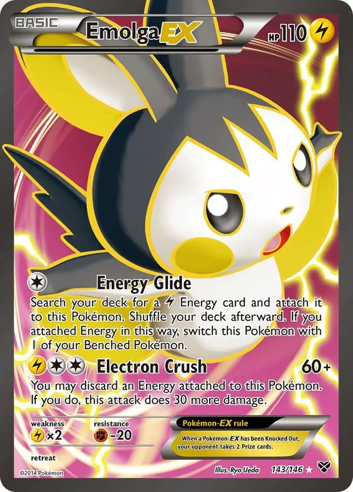 Emolga EX 143 Full Art Basic