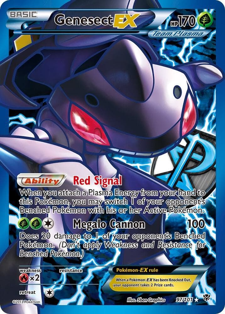 Genesect EX Team Plasma 97 Full Art Basic